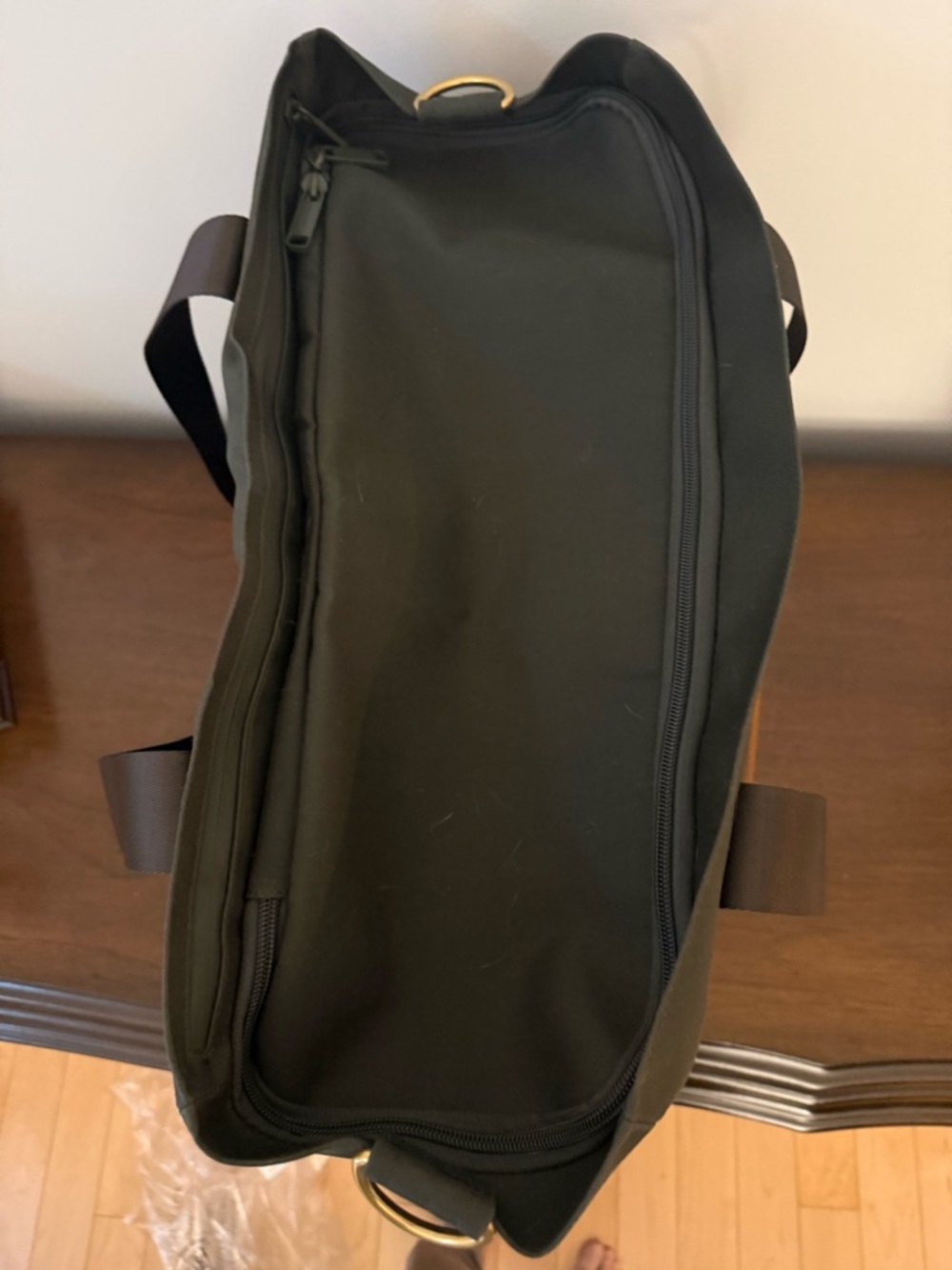 Lo & Sons Olive Green Catalina with Travel Straps and Separate Shoe Compartment - Picture 7 of 16